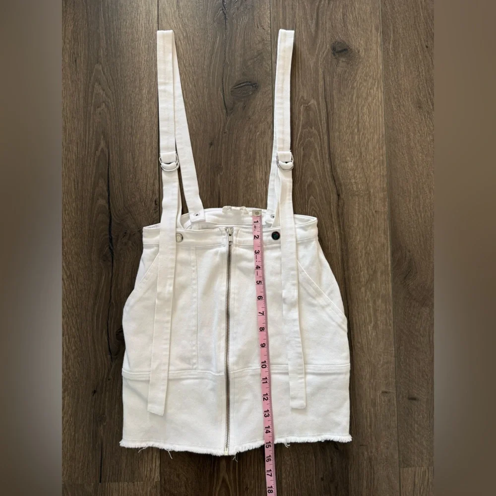 FOR LOVE & LEMONS Monika Overalls Mini Skirt White Size XS - Picture 7 of 11